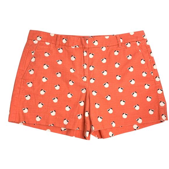 Ann Taylor Peach Print Devin Fit Shorts Size 8 - Picture 2 of 6
